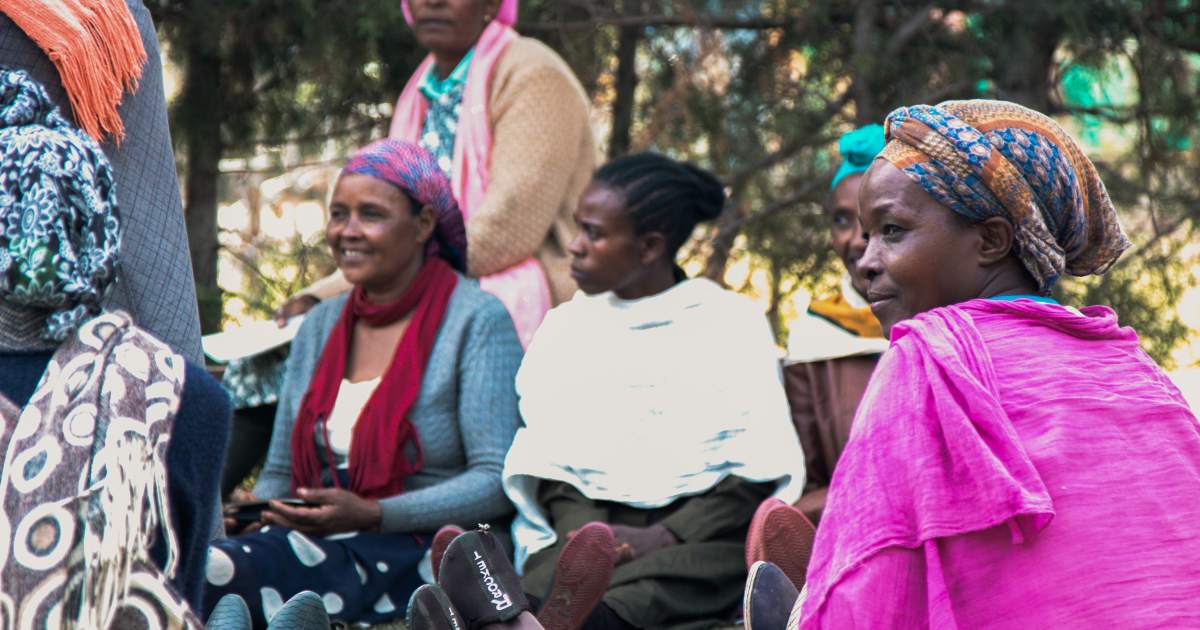 Library image showing members of one of Hope for Justice's Self-Help Groups in Ethiopia