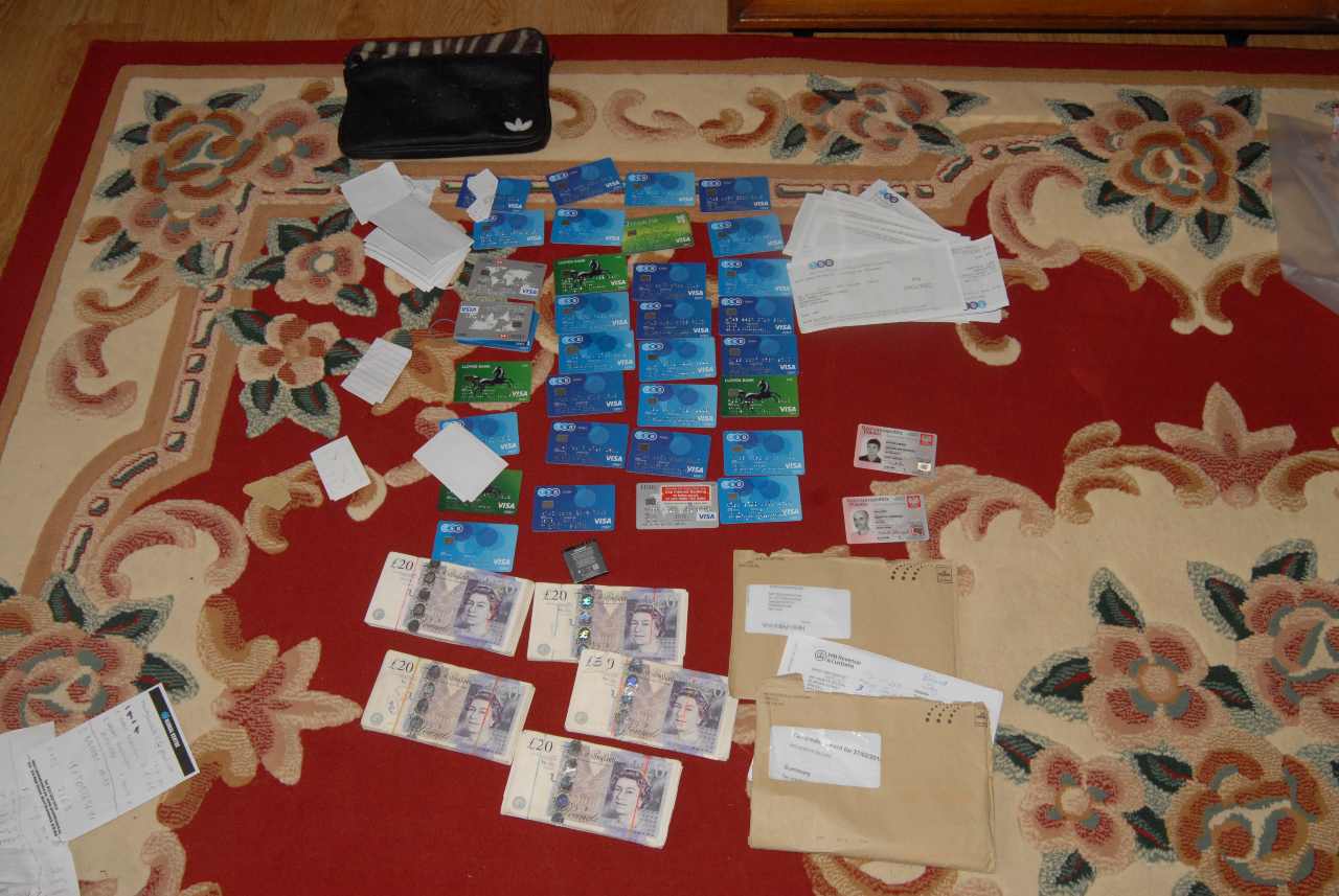 Operation Fort - seized cash and cards